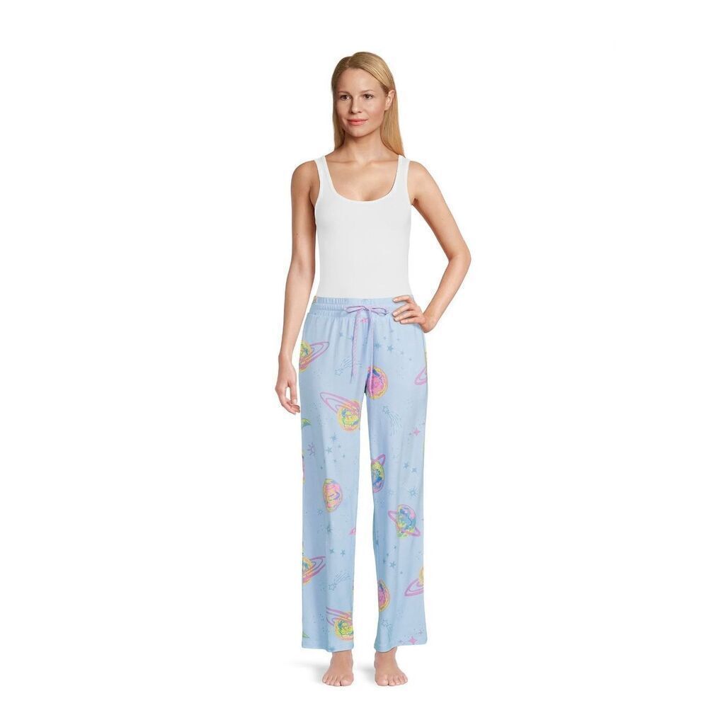 Womens Briefly Stated Celestial Space Planet Luxe Pajama Pants - Sz L